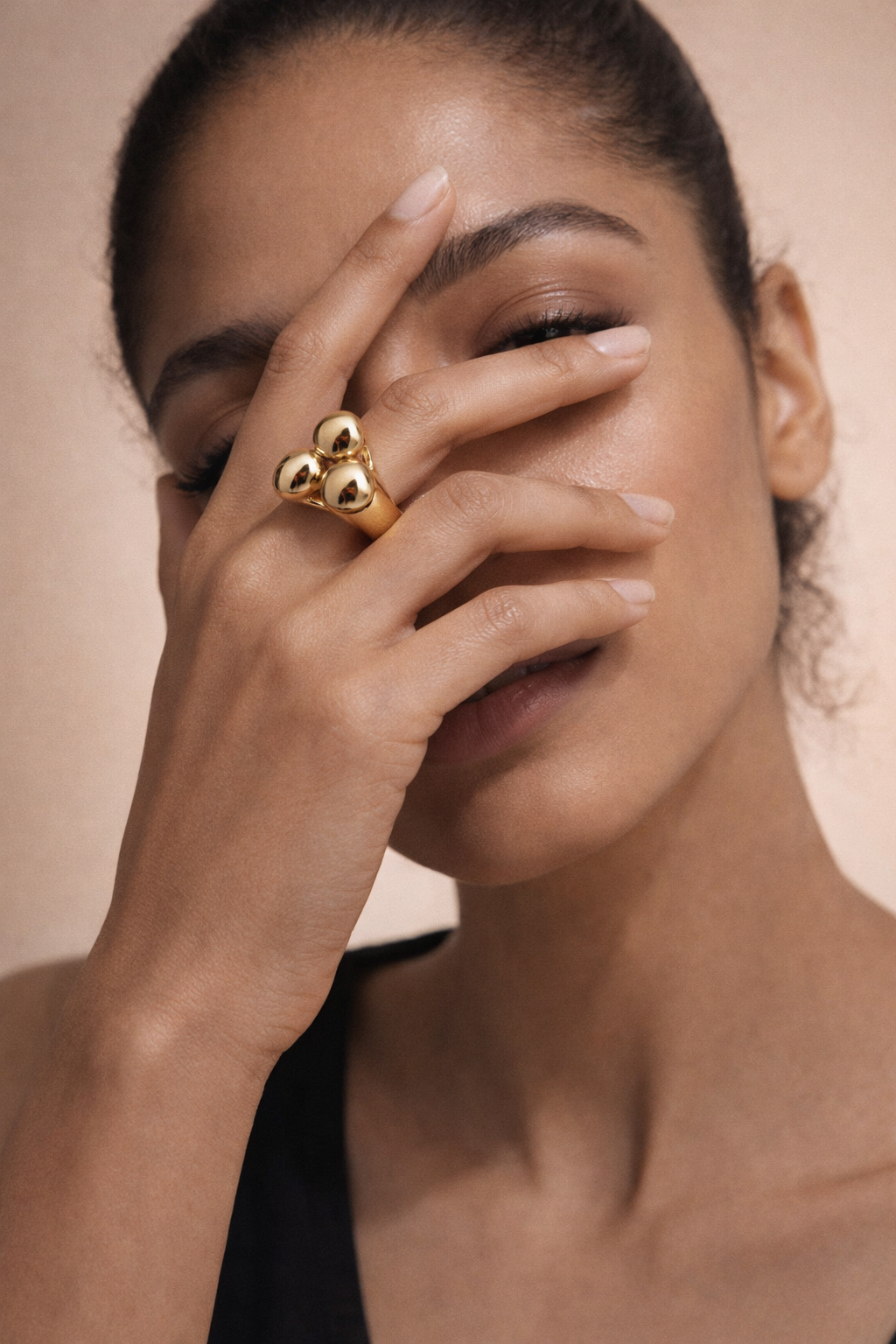 Triple Dome Gold Ring