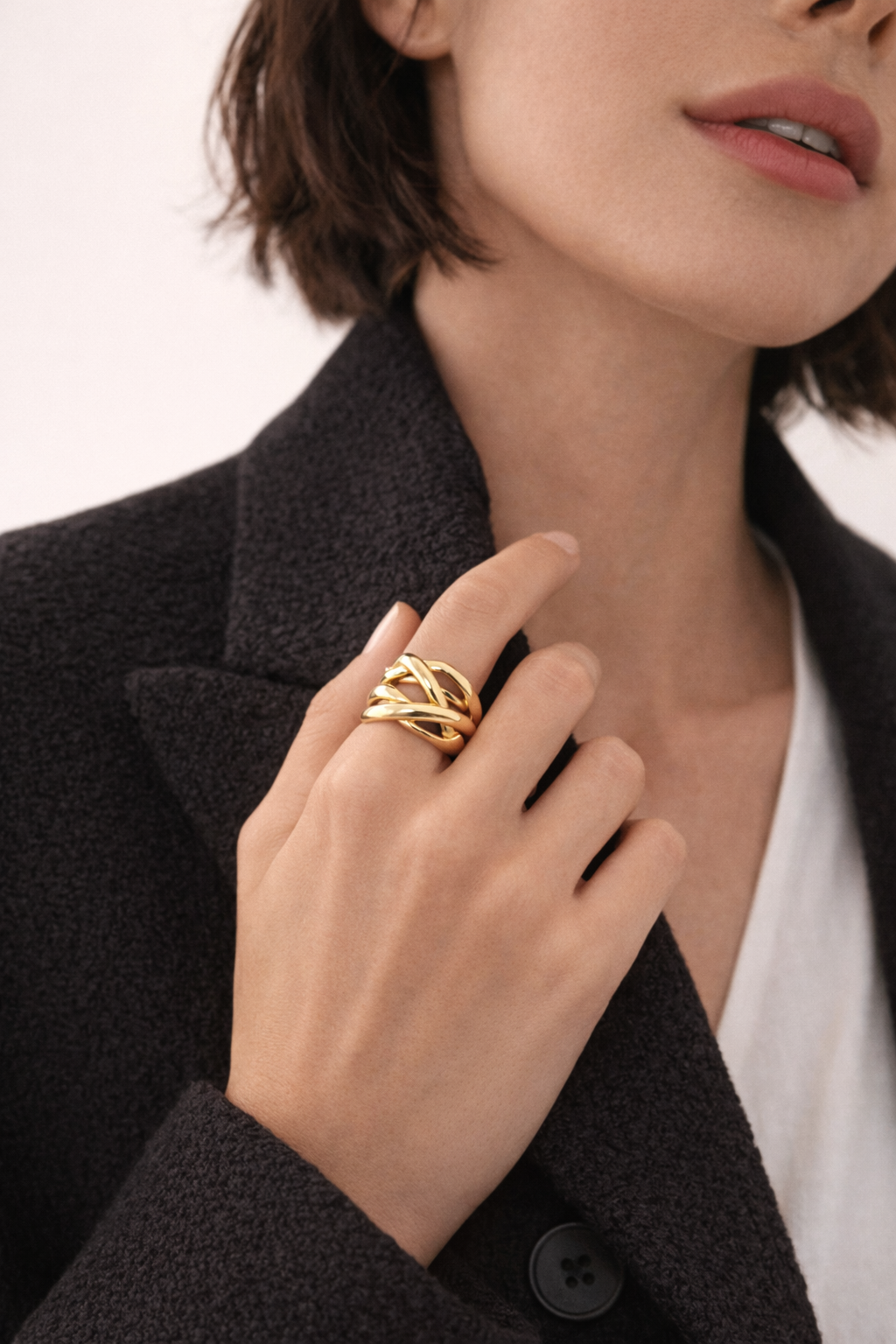 Sculpted Interlace Ring