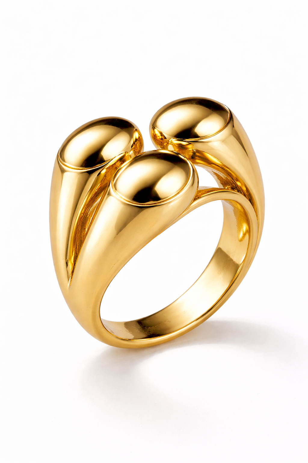 Triple Dome Gold Ring