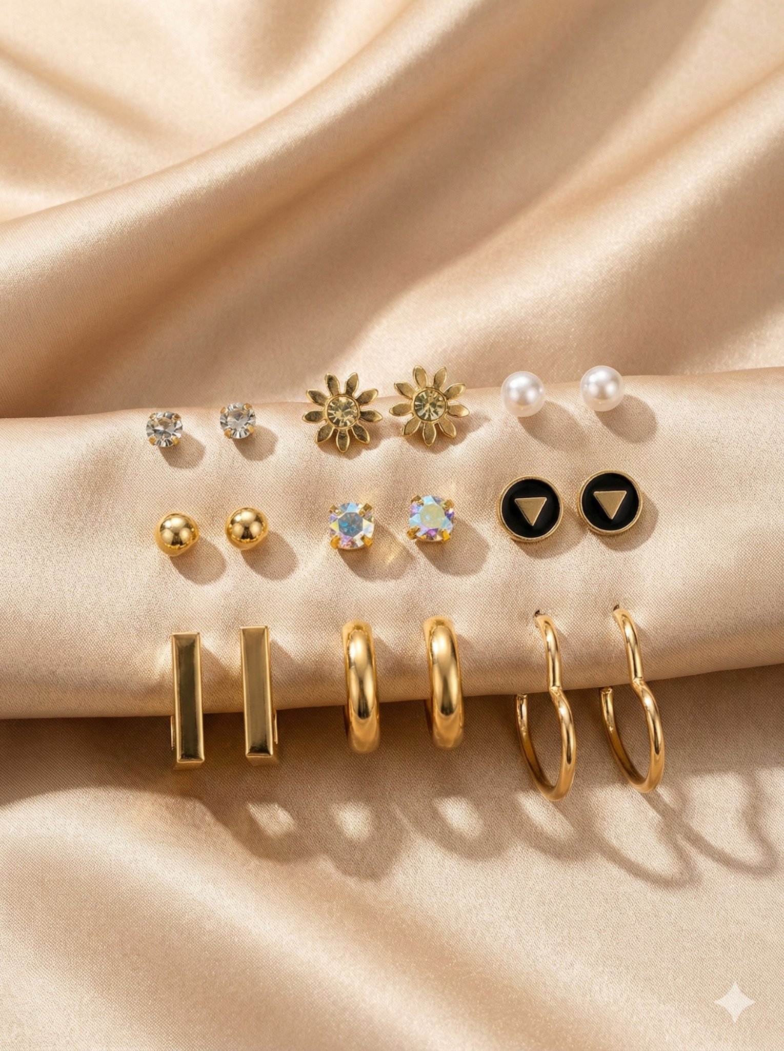 Luxury Gold-Tone Earrings Combo